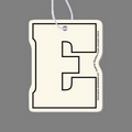 Letter "E" Air Freshener Tag